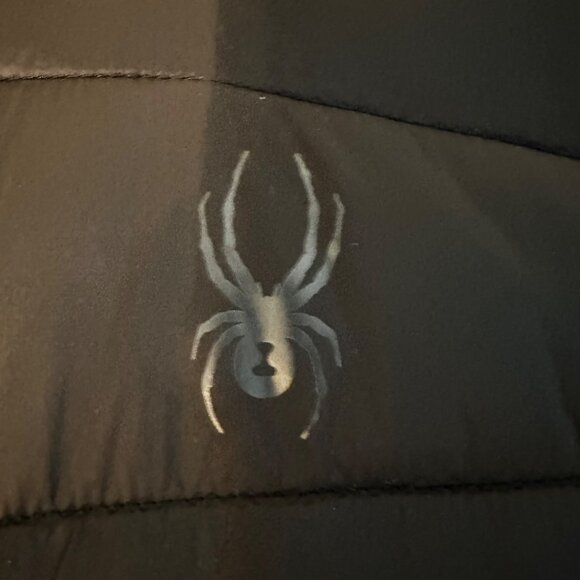 Spyder Boys' Quilted Puffer Hooded Jacket Black Size Large Outdoor Cold Weather - Picture 4 of 12